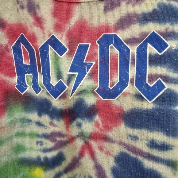 Forever 21 Tie-Dye AC/DC Cropped Cami Spaghetti-strap Size Juniors 2X/3X - Picture 9 of 12